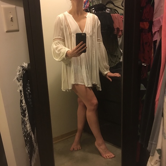 Free People Tops - Free People High-low Bubble Sleeve Tunic Dress